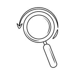 search icon, arrows browser refresh line style