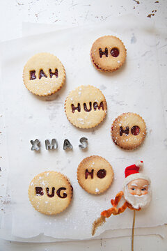 Christmas biscuits / cookies with jam and butter cream