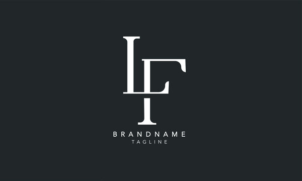 Alphabet letters Initials Monogram logo LF, FL, L and F