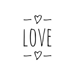 ''Love'' quote word illustration