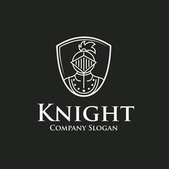 Knight Monoline Logo Design Template