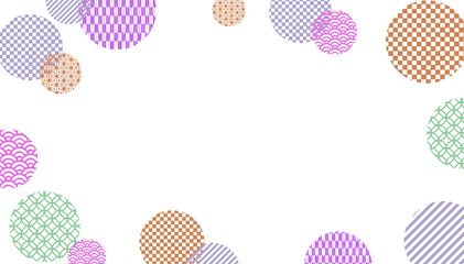 和柄の幾何学模様の背景イラスト