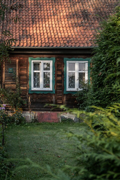 Wooden house in rural Masuria
