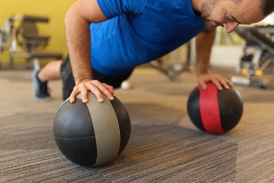 A man working out in a gym