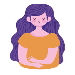 portrait cartoon girl cartoon character isolated icon style