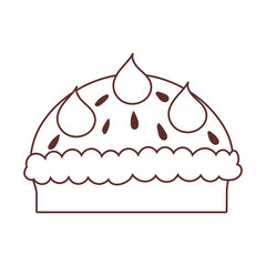 sweet cake dessert food isolated icon design line style