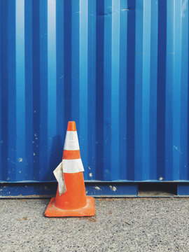Traffic cone and cargo container box