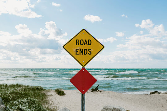 End of the Road at Lake Michigan