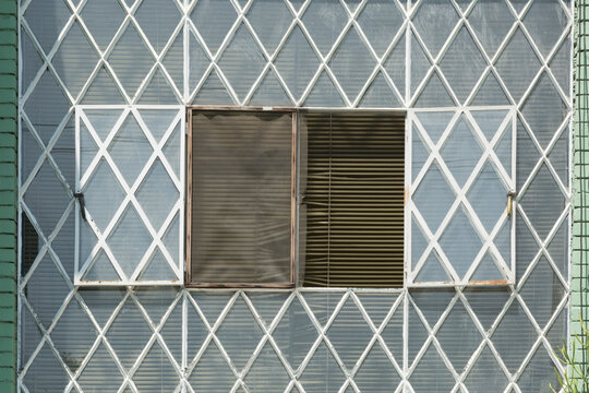 Window With Old Blinds