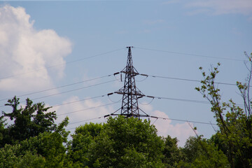 Wires to provide electricity to the city