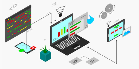 Internet of things (IOT) banner. Everything connectivity device concept network, anywhere, anytime, anybody and any business with internet.