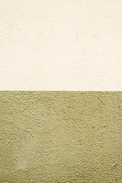 White and khaki cement wall