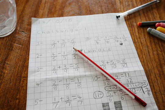 Primary school maths homework