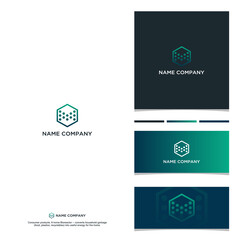 logo M white bussines card template