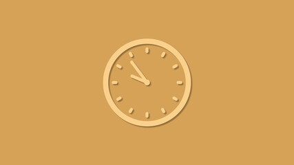 12 hours orange counting down clock icon,Circle clock icon