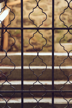 Old gird blocking a door