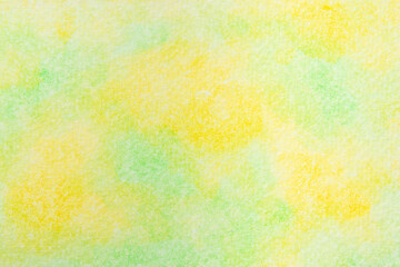 Texture of watercolor painting on paper wallpaper. Hand painted yellow and green watercolor background.