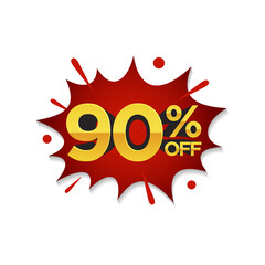 90% Discount, Sale pop art comic style