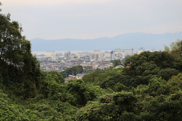 Fototapeta na wymiar 高台からの景色