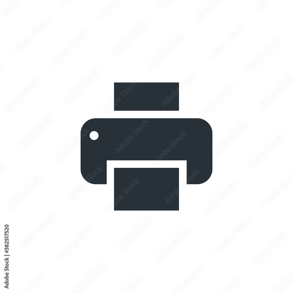 Poster document desktop printer flat icon for apps and websites