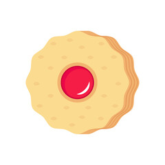 Cookie vector. Strawberry Cookies vector. Strawberry Cookies on white background.