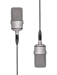 Mic - Two Professional Large-diaphragm Microphone hanging from a long cable