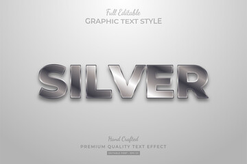 Silver Editable Text Style Effect Premium