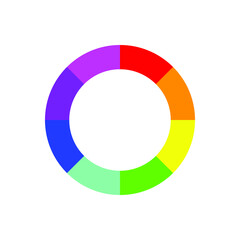 Hallow color wheel or color picker circle flat vector icon for drawing u002F painting apps and websites