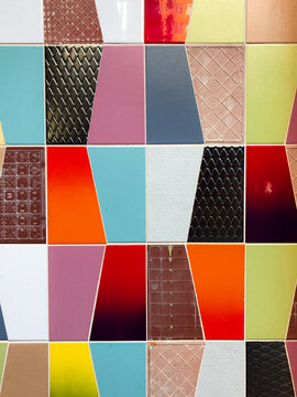 Wall of color tiles