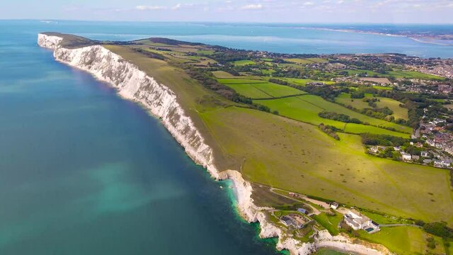 Aerial panoramic view of Isle of WIght