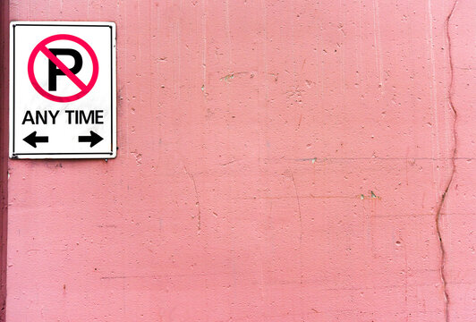 No parking any time sign