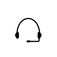 headset falt icon vector illustration