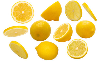 Group of yellow lemon