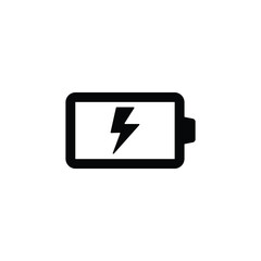 Battery icon vector isolated on white, logo sign and symbol.