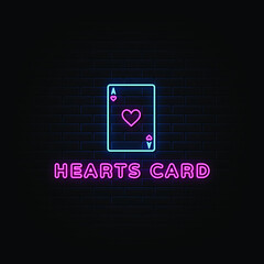 ace card neon sign, neon style template