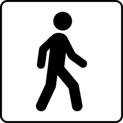 歩く人のピクトグラム （枠付きver.）