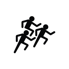 Running people icon vector isolated on white, logo sign and symbol.