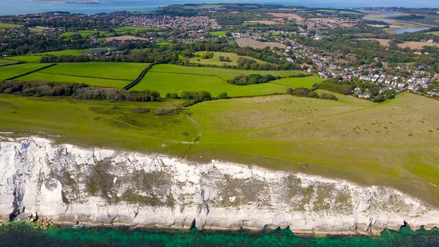 Aerial panoramic view of Isle of WIght