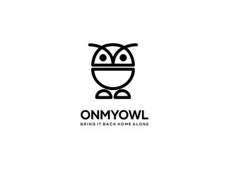 Owl logo design. bird logo design with owl theme.