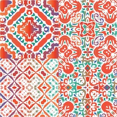 Antique talavera tiles patchworks.