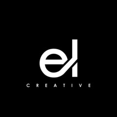 EL Letter Initial Logo Design Template Vector Illustration - obrazy, fototapety, plakaty