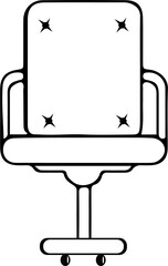 office chair icon isolated on white background
