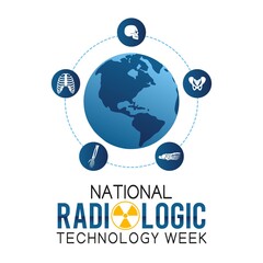 National Radiologic Technology Week Vector Illustration.  Suitable for greeting card, poster and banner.