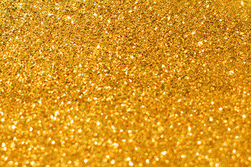 Gold glitter background. New Year, Christmas and All Celebrations concept.