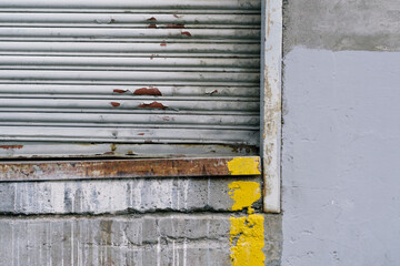 Close of warehouse loading zone and doorway