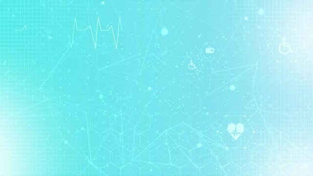 medical science and healthcare Hexagonal Technology Looped Backgroundf or displaying logo titles,presentation backdrops,corporate videos or any broadcast purpose.