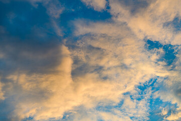 The most beautiful sky with clouds at sunset