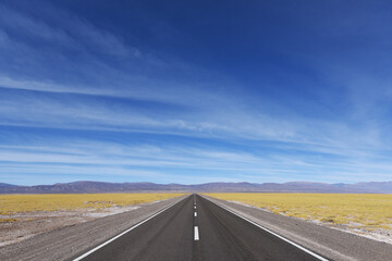 roads and landscapes of the Quebrada de Humahuaca in jujuy - Argentina 