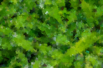 Green cubism leaves texture background