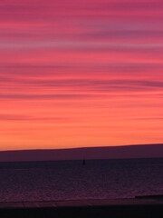 sunset over the sea